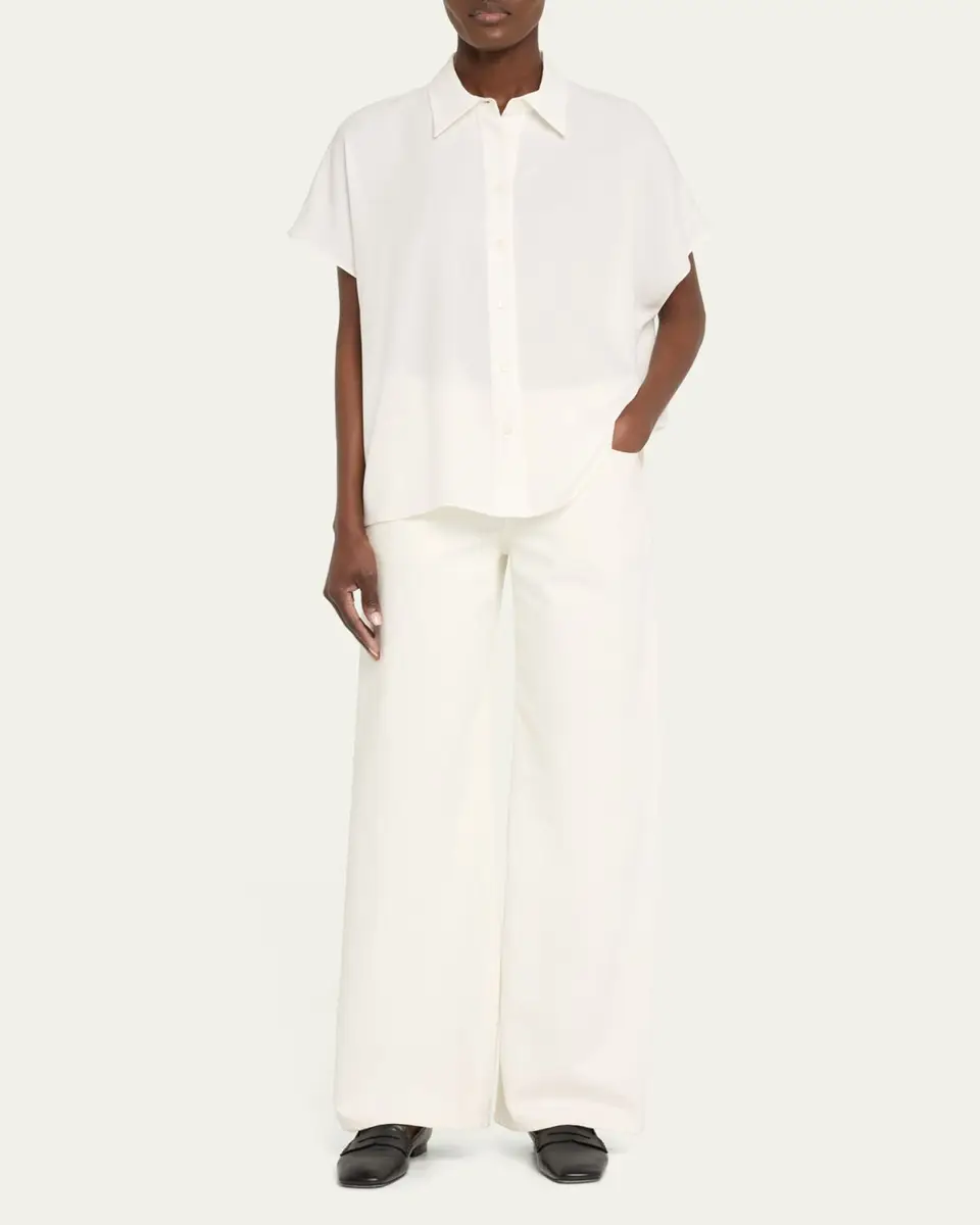 Lafayette 148 New York Silk Georgette Dolman-Sleeve Blouse | Thumbnail 2