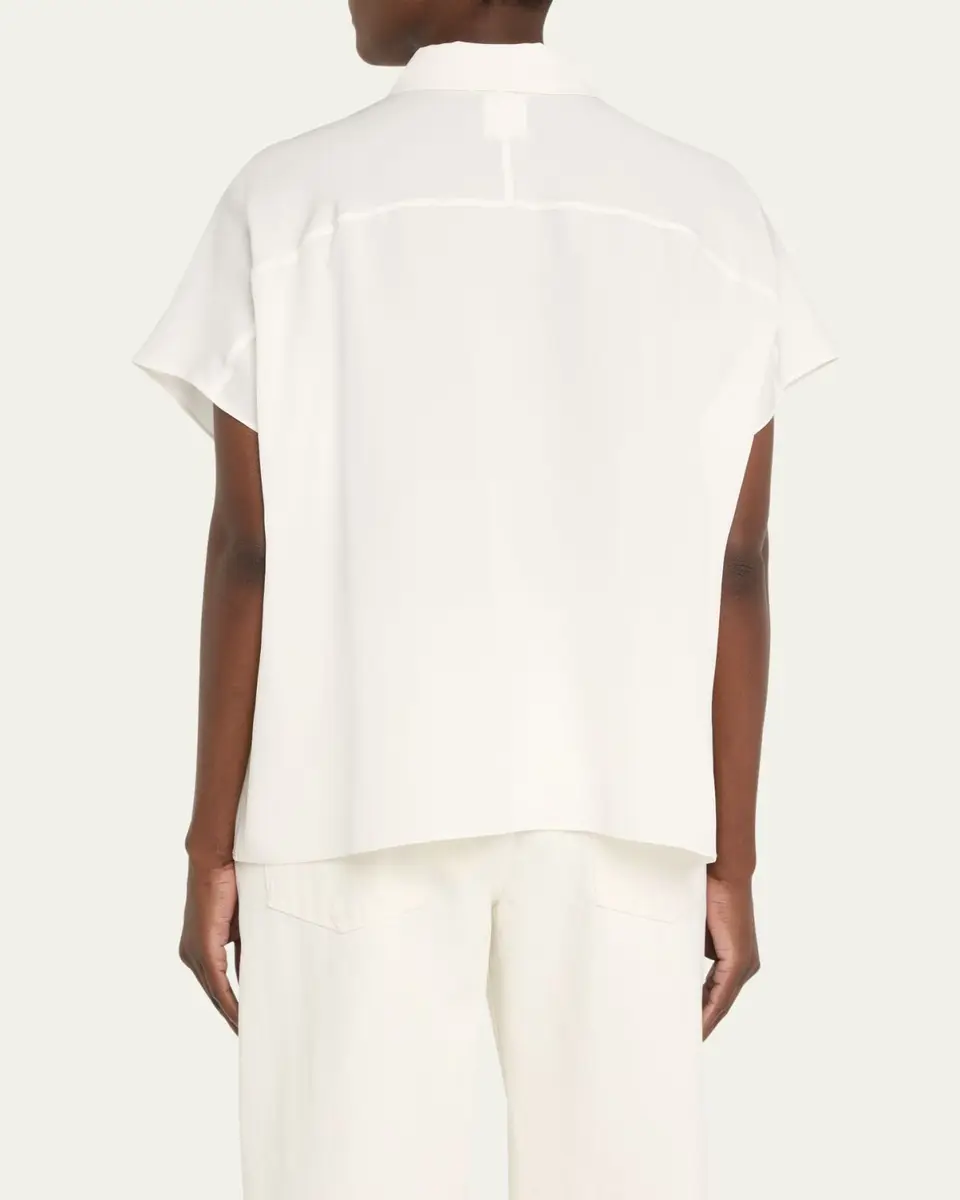 Lafayette 148 New York Silk Georgette Dolman-Sleeve Blouse | Thumbnail 3