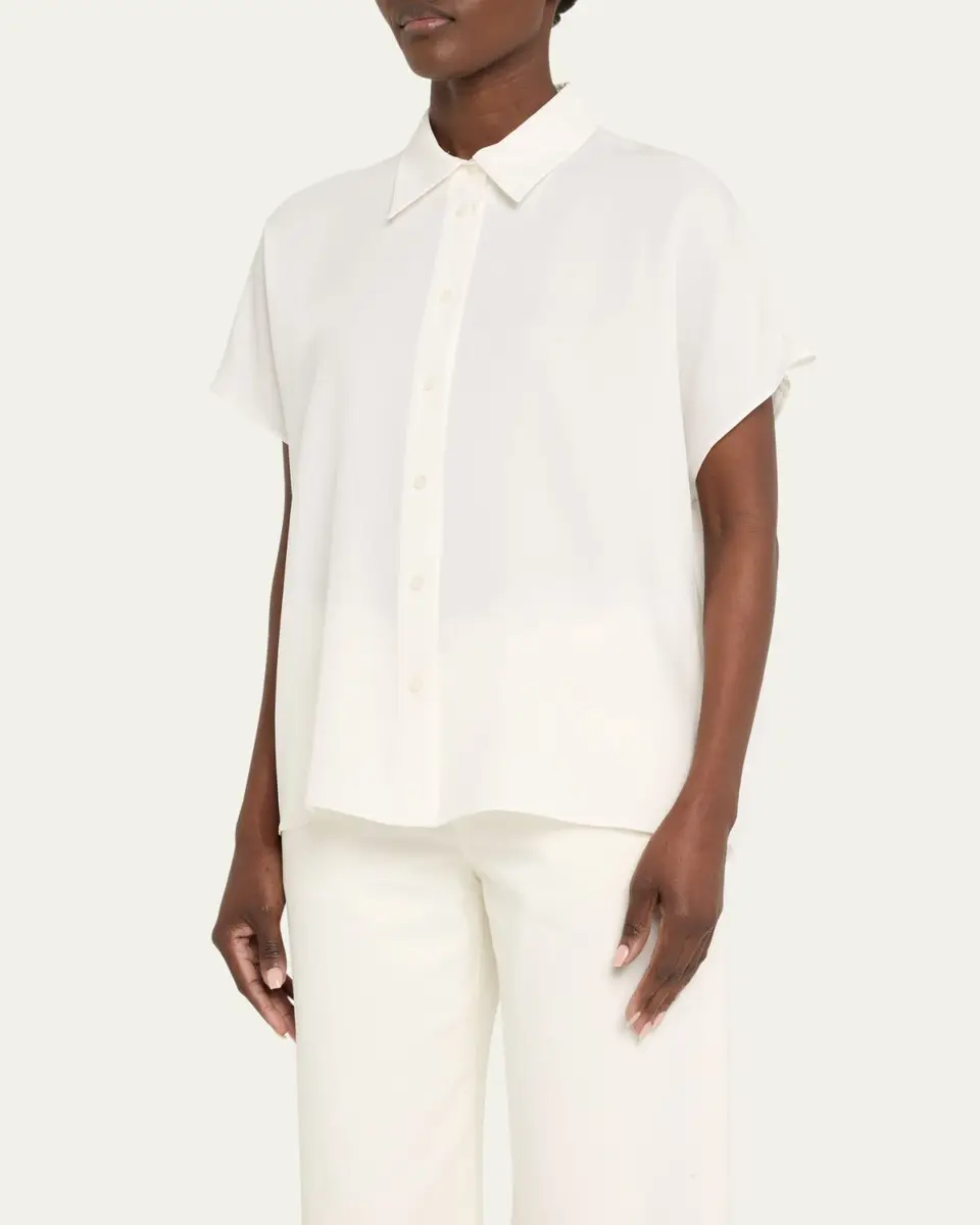Lafayette 148 New York Silk Georgette Dolman-Sleeve Blouse | Thumbnail 4