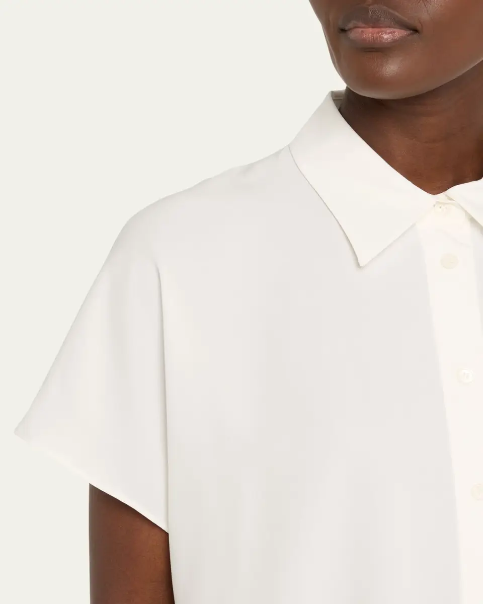 Lafayette 148 New York Silk Georgette Dolman-Sleeve Blouse | Thumbnail 5