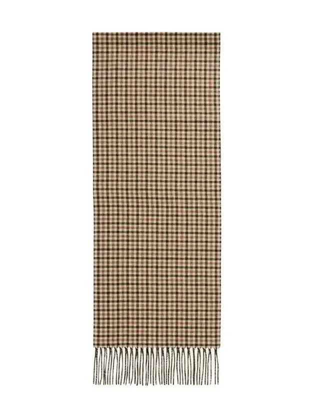 Men's Silk Cashmere Check Windowpane Scarf
