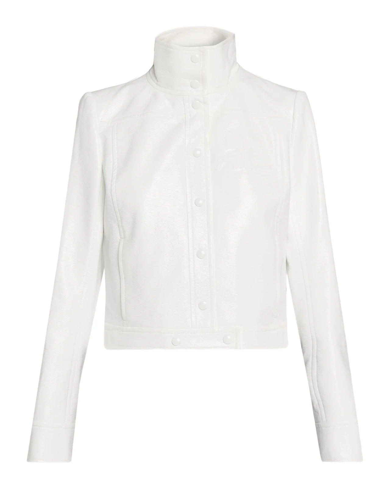 Textured Vinyl Crop Jacket Textured Vinyl Crop Jacket