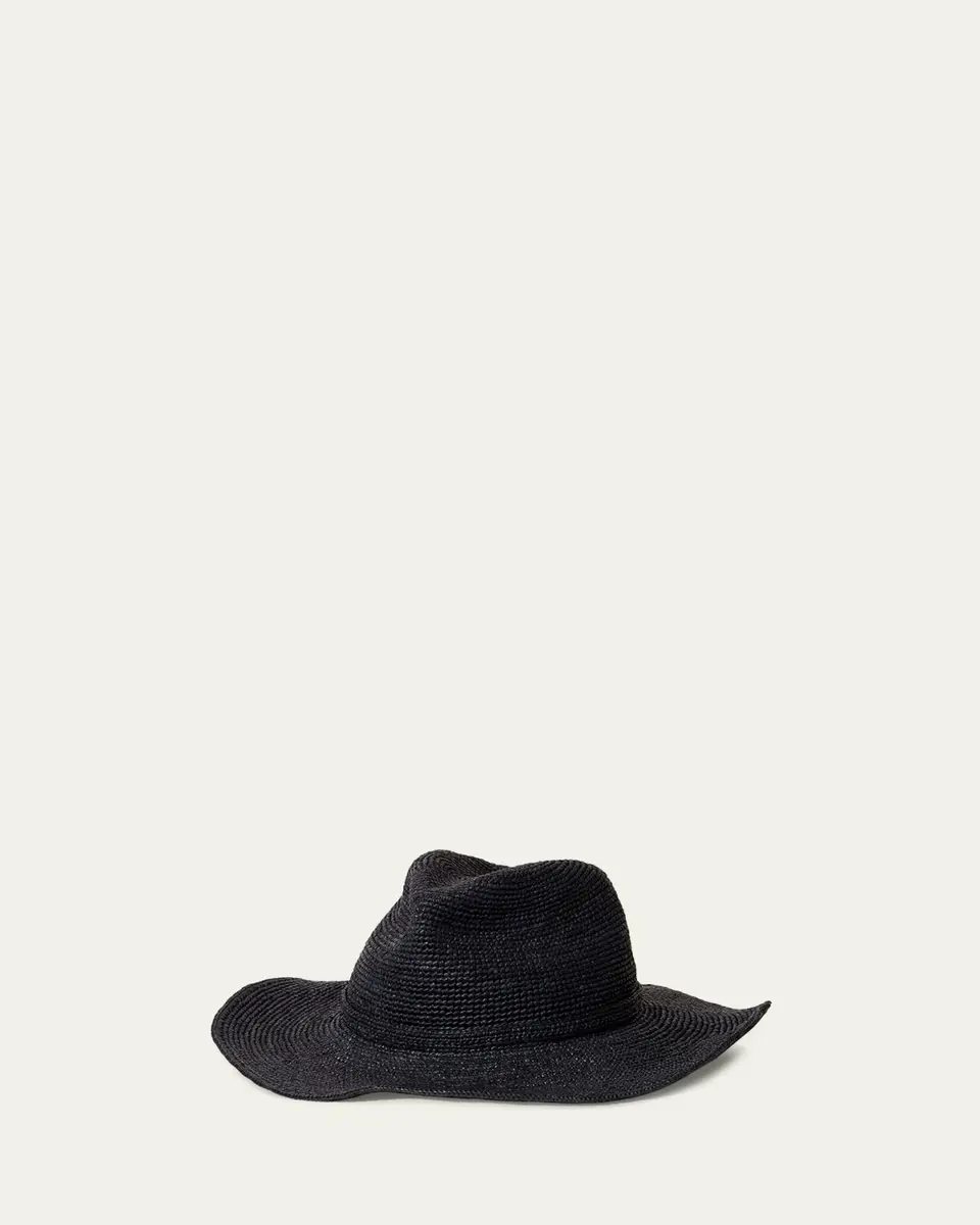 JANESSA LEONE Sacha Raffia Fedora | Thumbnail 3