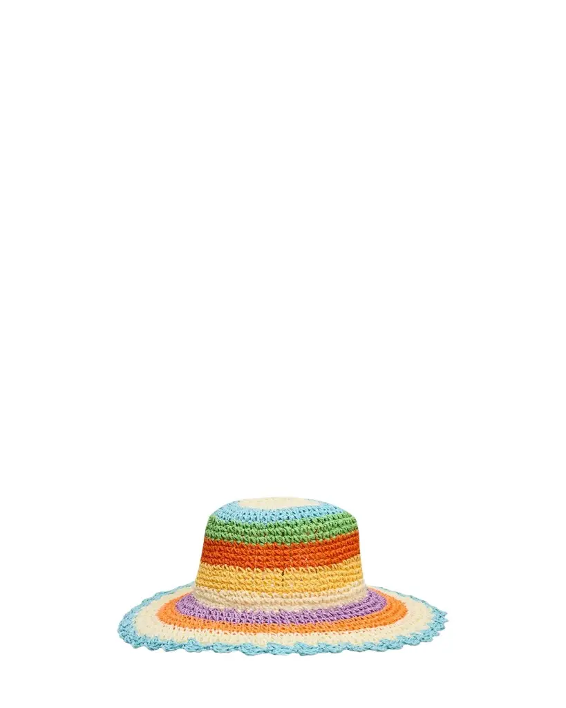 Molo Girl's Scalloped Straw Hat | Image 1 Molo Girl's Scalloped Straw Hat | Image 1