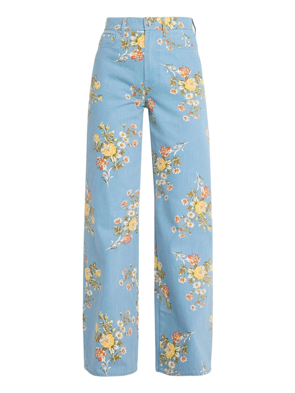 Taylor High-Rise Wide-Leg Floral Jeans Taylor High-Rise Wide-Leg Floral Jeans