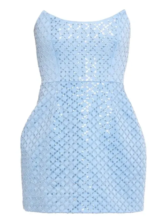 Alix Sequined Strapless Mini Dress