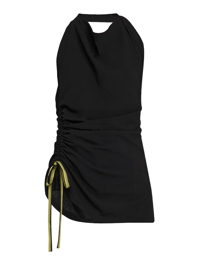 Proenza Schouler Melia Crinkle Halter Top