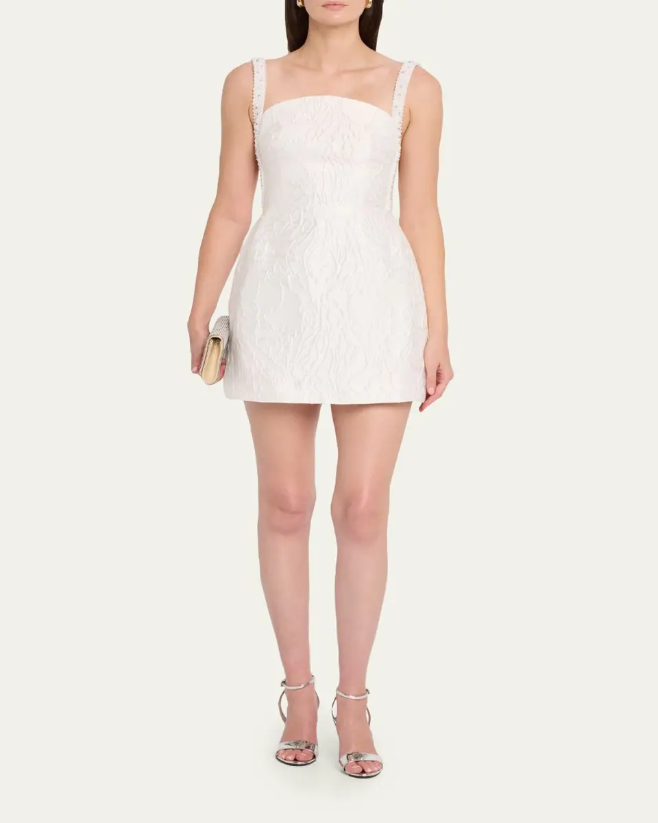 Rebecca Vallance Winslet Embossed Jacquard Mini Dress | Thumbnail 2