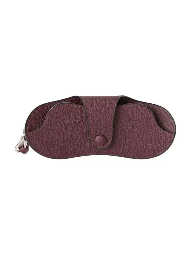 Valextra Men's Millepunte Calfskin Glasses Case with Lanyard