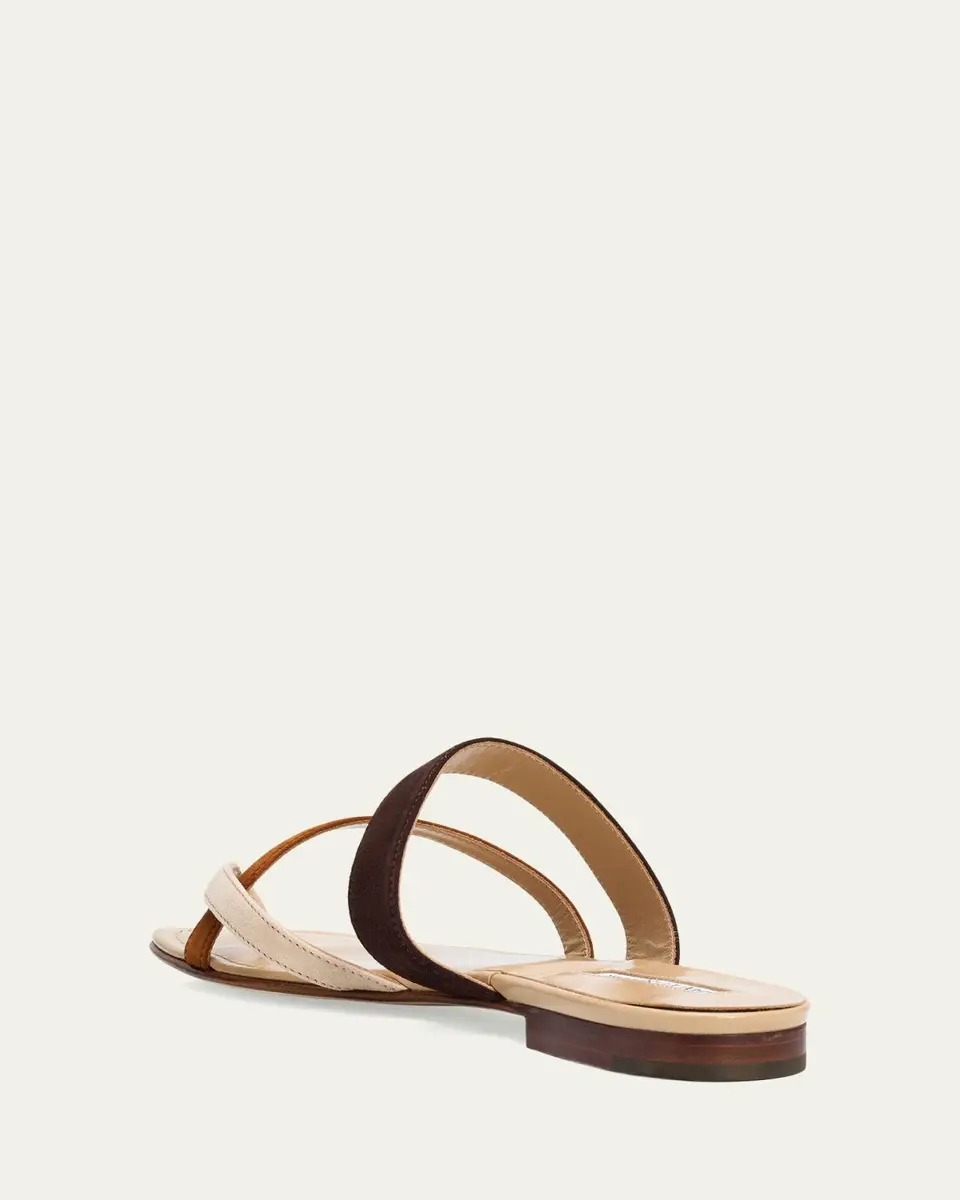 Manolo Blahnik Susa Suede Crisscross Flat Sandals | Thumbnail 2 Manolo Blahnik Susa Suede Crisscross Flat Sandals | Thumbnail 2