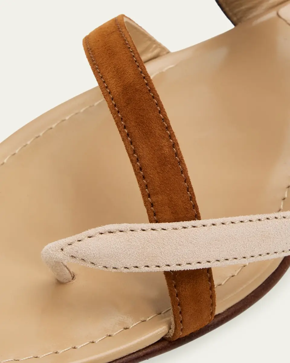 Manolo Blahnik Susa Suede Crisscross Flat Sandals | Thumbnail 3 Manolo Blahnik Susa Suede Crisscross Flat Sandals | Thumbnail 3