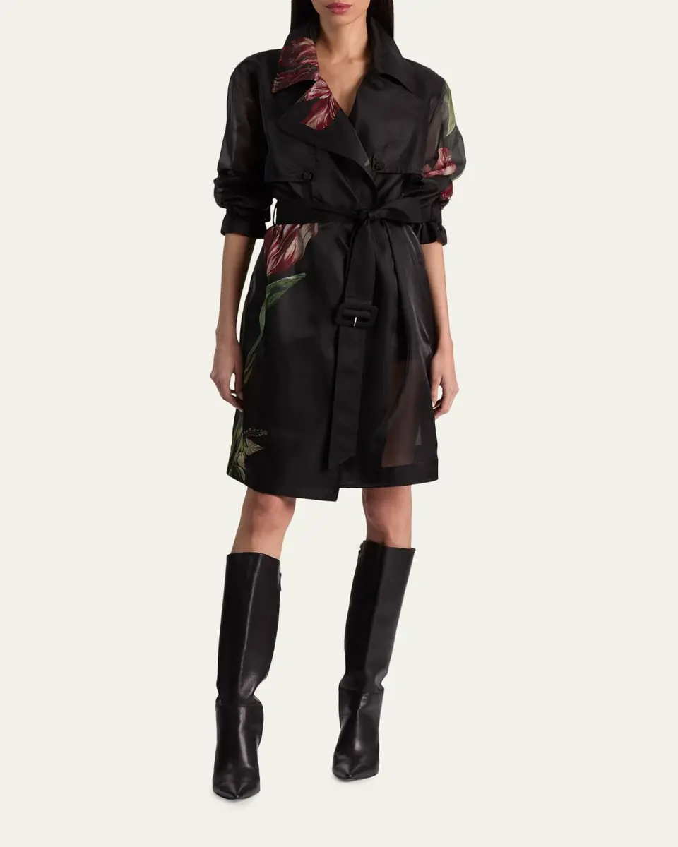 Alice + Olivia Silvia Sheer Trench Coat | Thumbnail 2 Alice + Olivia Silvia Sheer Trench Coat | Thumbnail 2