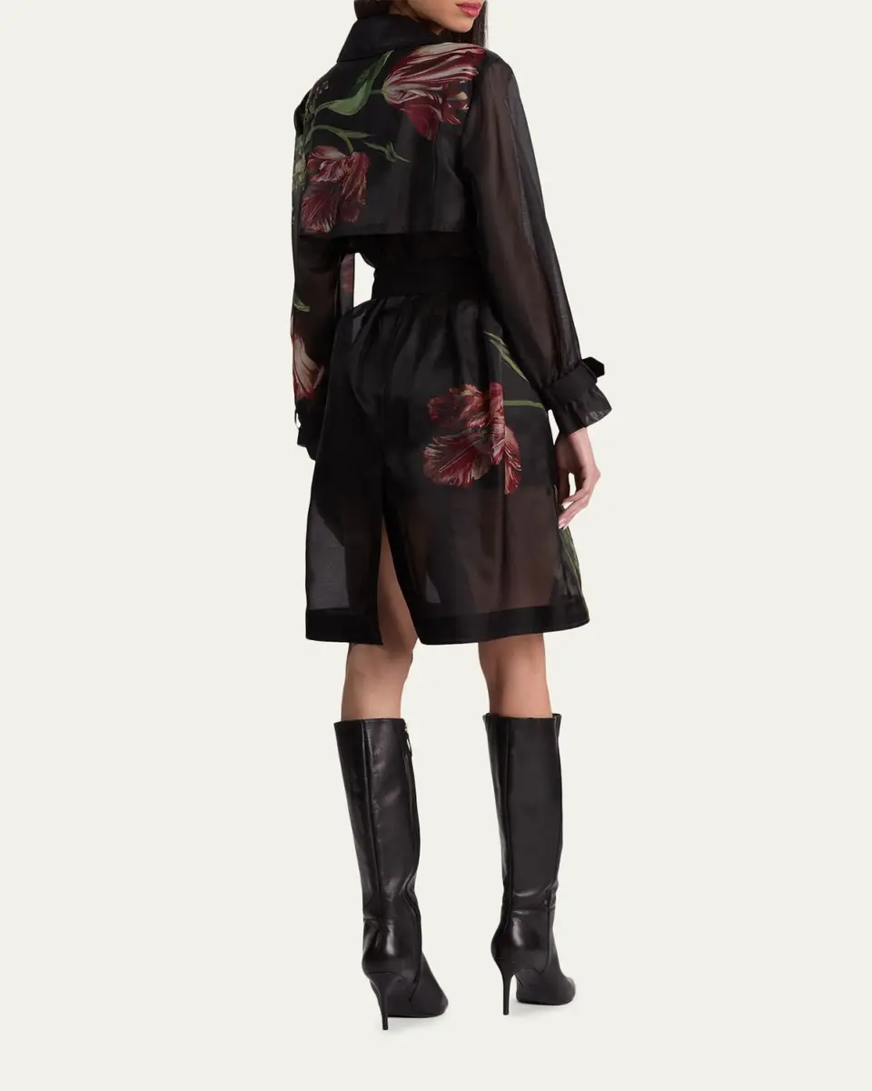 Alice + Olivia Silvia Sheer Trench Coat | Thumbnail 3 Alice + Olivia Silvia Sheer Trench Coat | Thumbnail 3