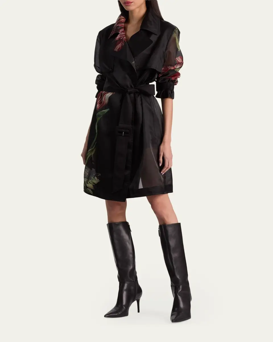 Alice + Olivia Silvia Sheer Trench Coat | Thumbnail 4 Alice + Olivia Silvia Sheer Trench Coat | Thumbnail 4