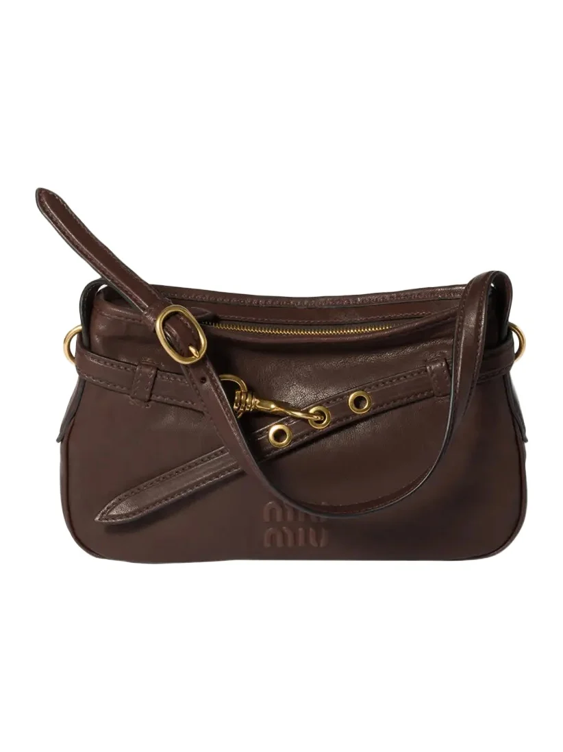 Miu Miu Aventure Leather Shoulder Bag