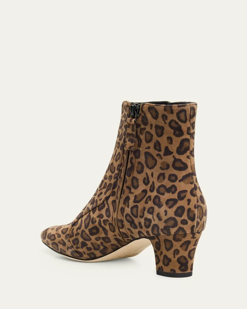 Manolo Blahnik 50mm Myconia Leopard-Printed Suede Ankle Boots | Thumbnail 2