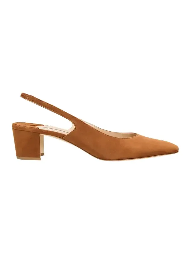 50mm Allurasan Suede Slingback Pumps