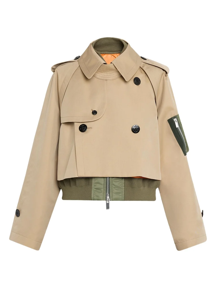Cotton Gabardine Hybrid Short Trench Coat Cotton Gabardine Hybrid Short Trench Coat