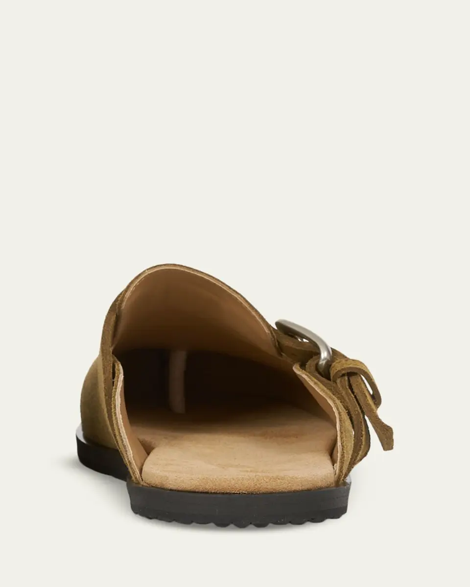 Maison Margiela Men's Tabi Anatomic Split-Toe Suede Mules | Thumbnail 3