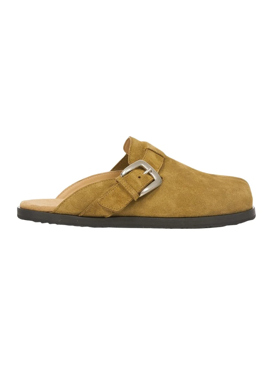 Maison Margiela Men's Tabi Anatomic Split-Toe Suede Mules