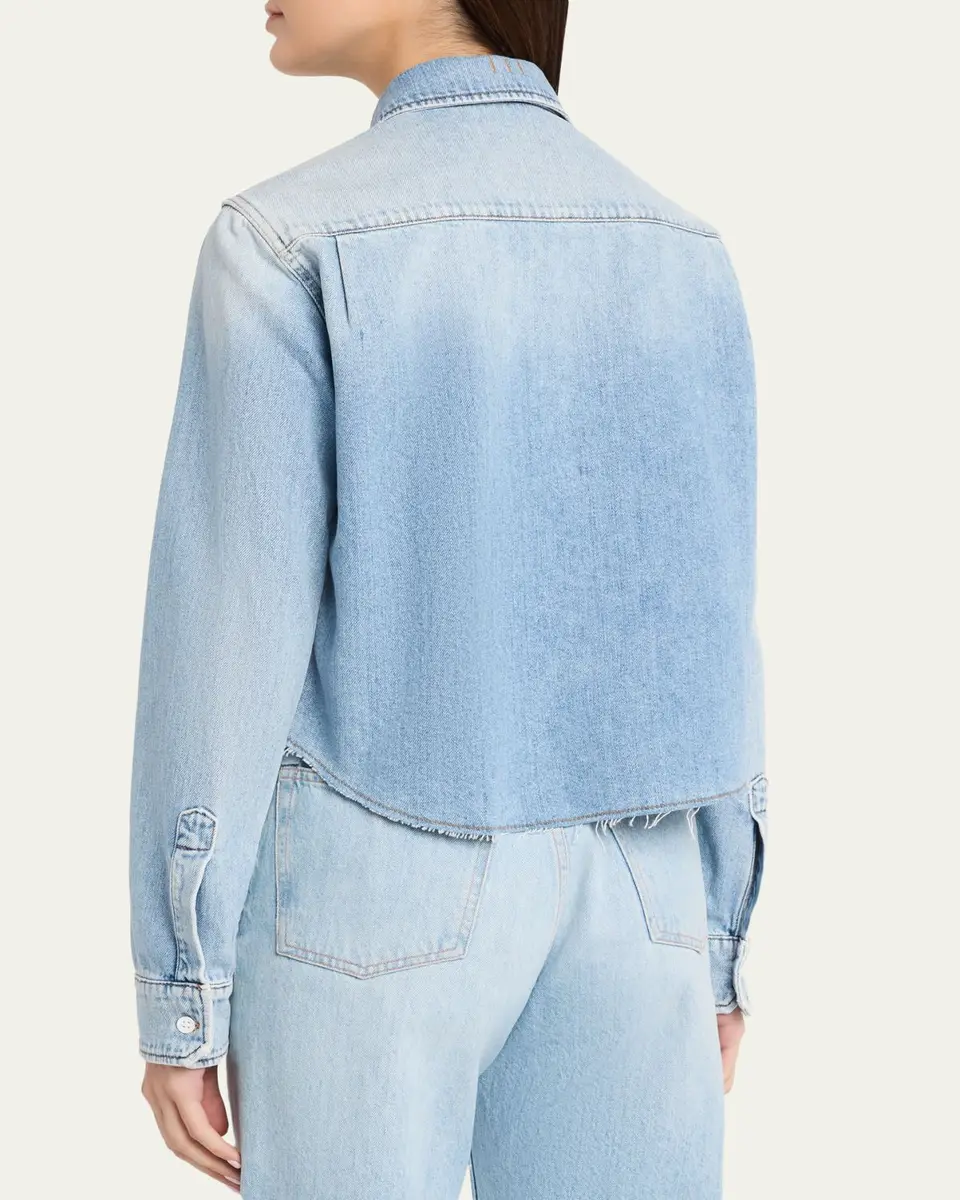 ALL THREE Hira Denim Button-Front Shirt | Thumbnail 3 ALL THREE Hira Denim Button-Front Shirt | Thumbnail 3