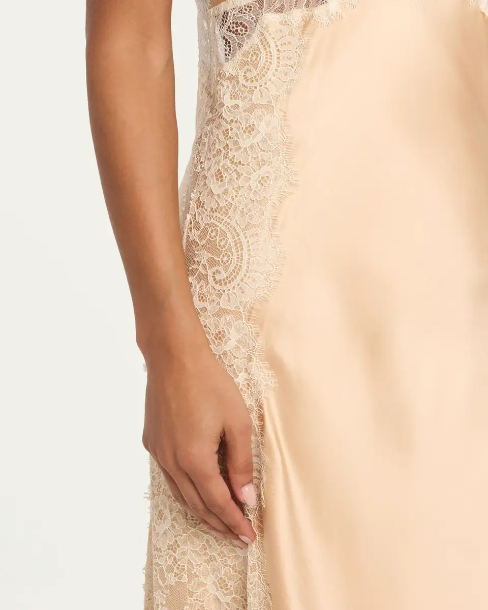 LoveShackFancy Shia Lace-Trim Silk-Blend A-Line Maxi Slipdress | Thumbnail 5 LoveShackFancy Shia Lace-Trim Silk-Blend A-Line Maxi Slipdress | Thumbnail 5