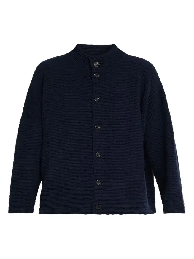 3/4 Width High Neck Cardigan- Mid Length