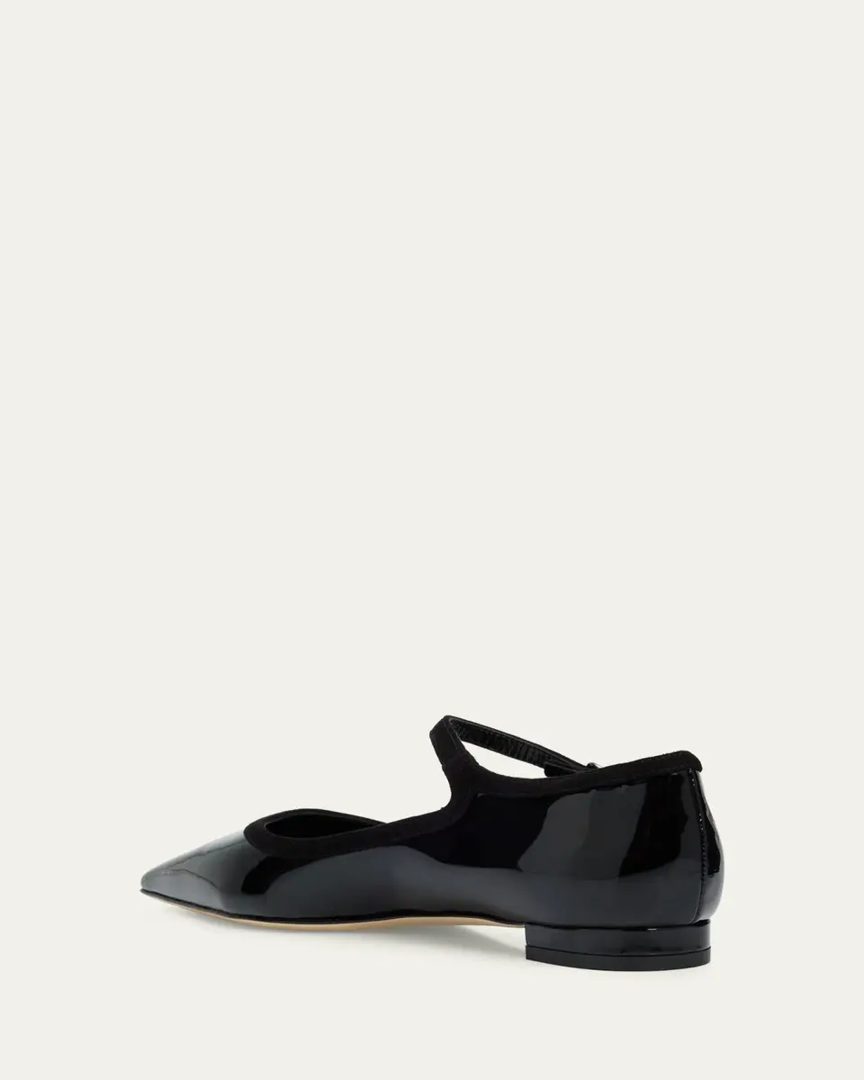 Manolo Blahnik Perdiccamod Patent Leather Ballerina Flats | Thumbnail 4