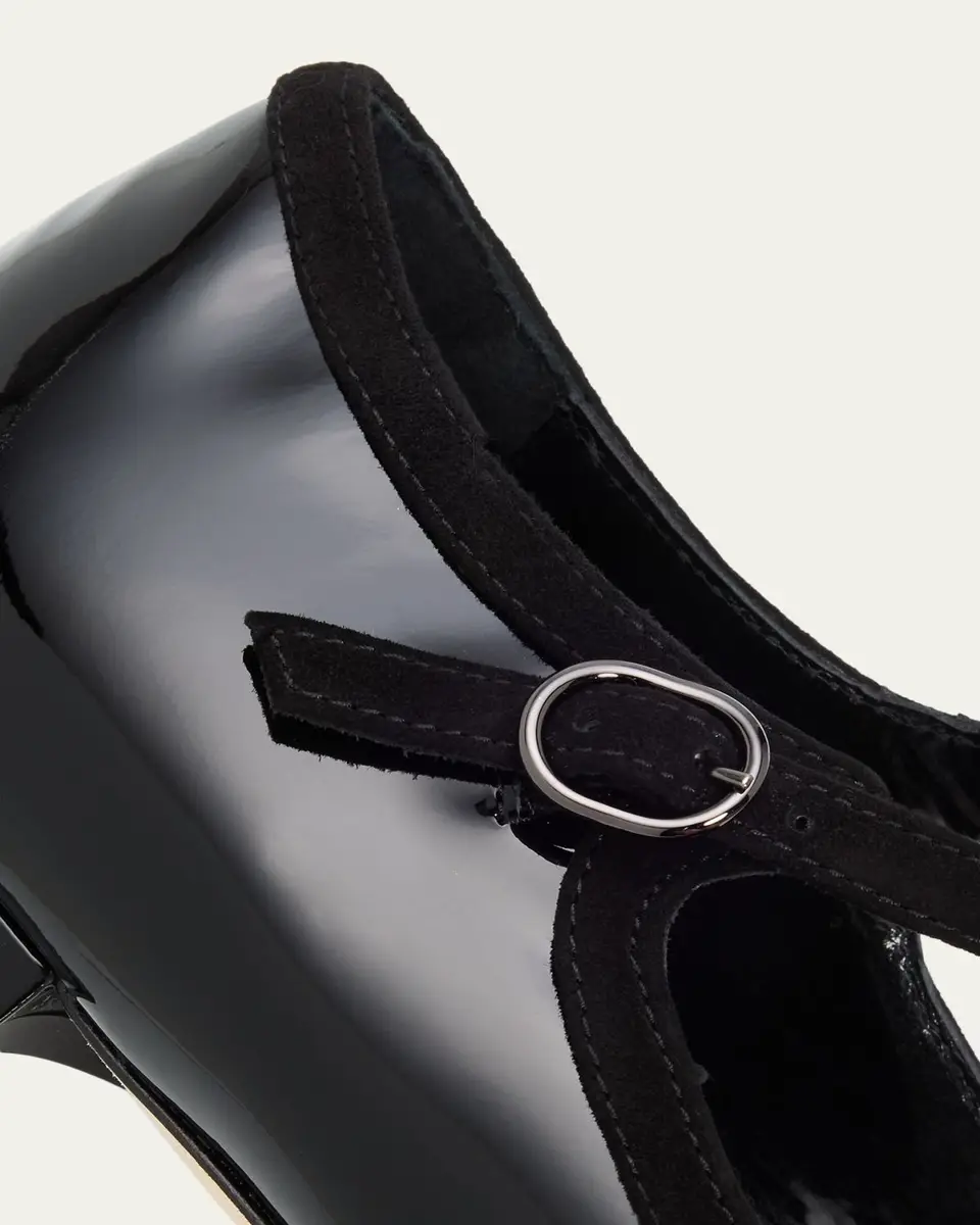 Manolo Blahnik Perdiccamod Patent Leather Ballerina Flats | Thumbnail 5