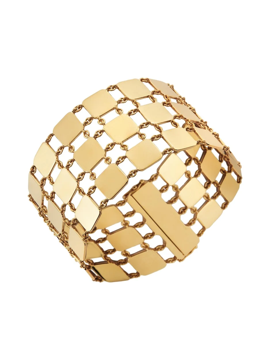 Ileana Makri 18K Gold Lattice Bracelet
