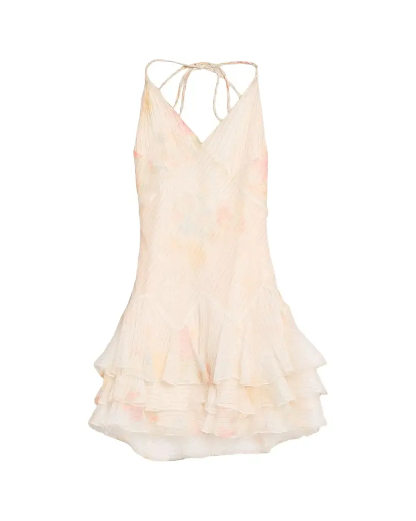 LoveShackFancy Adrinette Floral Tiered Mini Dress | Image 1 LoveShackFancy Adrinette Floral Tiered Mini Dress | Image 1
