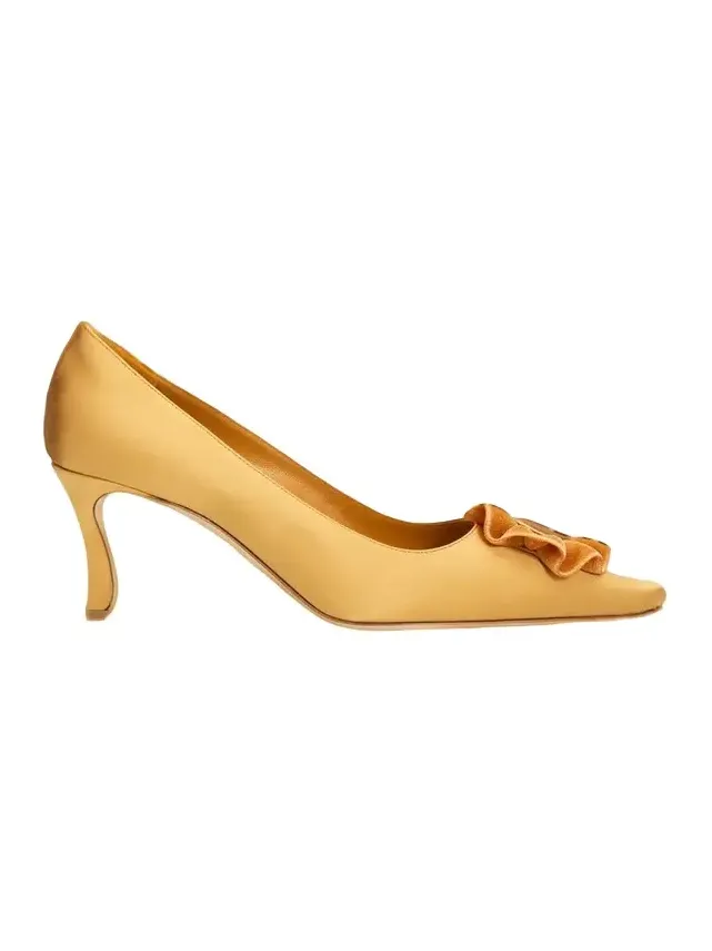 Manolo Blahnik 60mm Fortan Satin Pumps