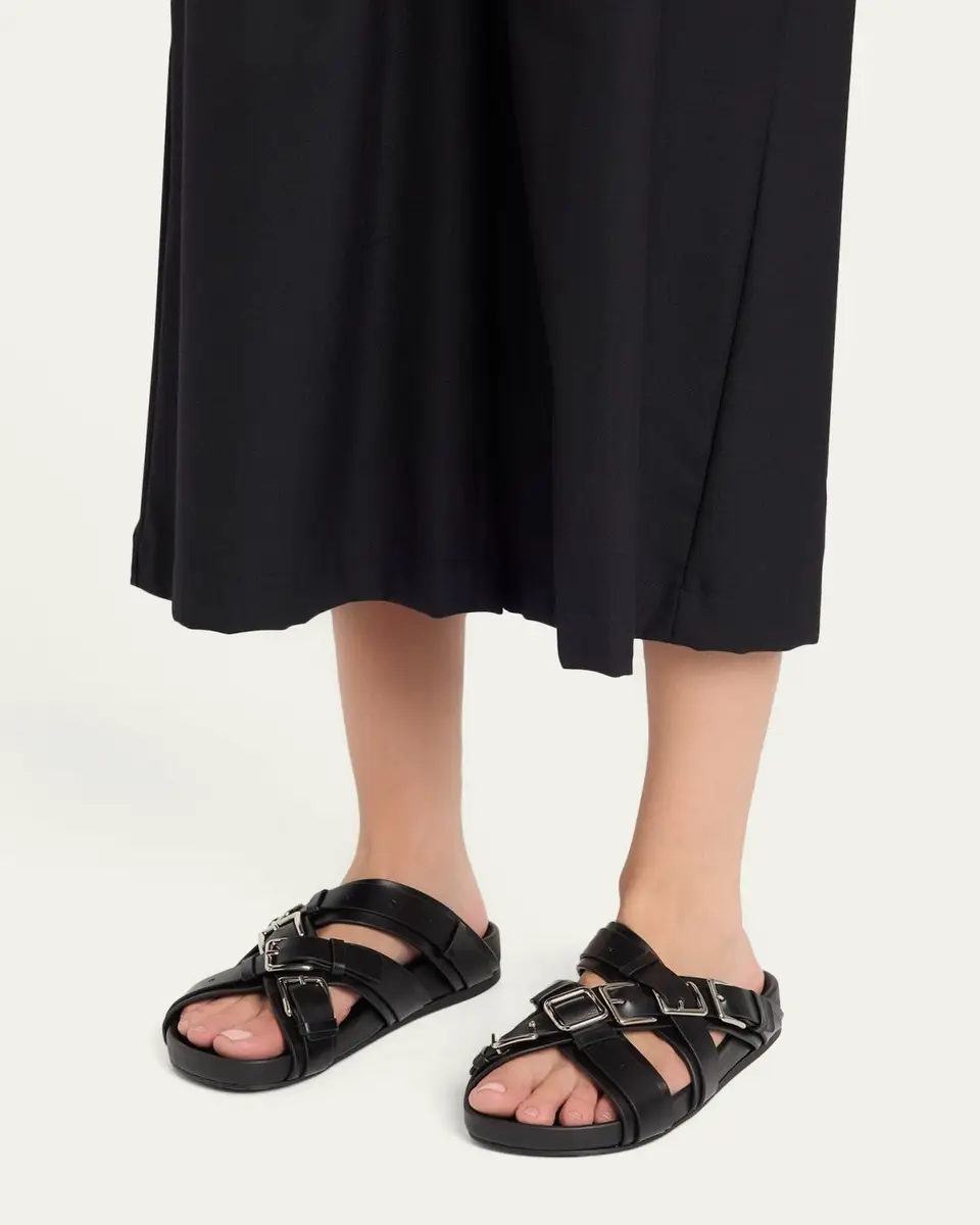 Loewe Type Fussbett Leather Slide Sandals | Thumbnail 2 Loewe Type Fussbett Leather Slide Sandals | Thumbnail 2