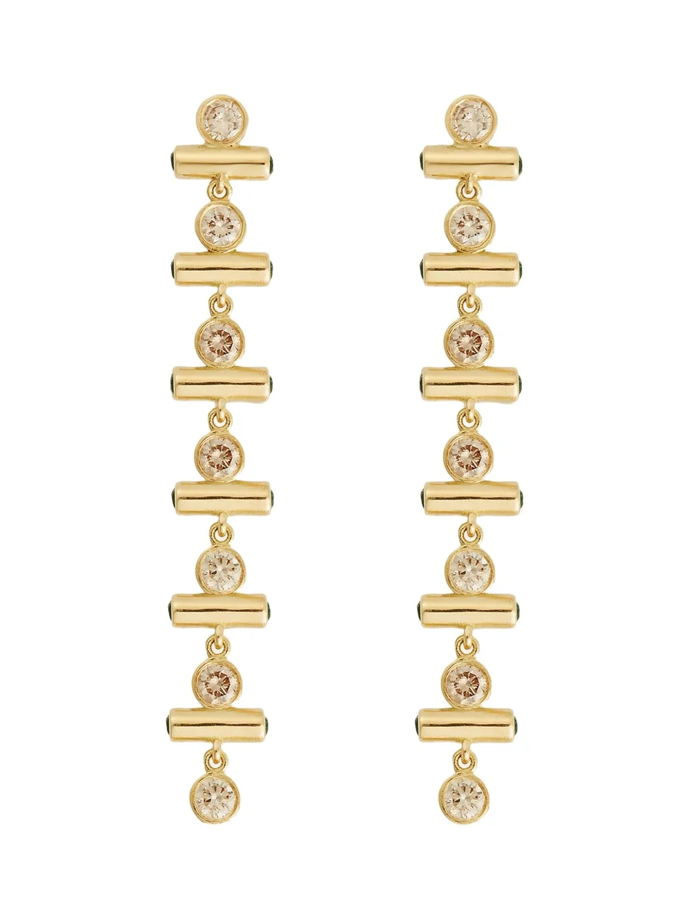 Ileana Makri Emerald Edge Long Earrings