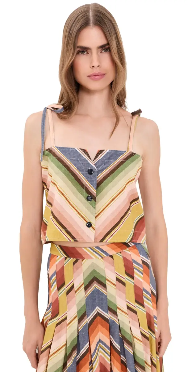 The Great. The Folio Tank Davenport Stripe | Image 1 The Great. The Folio Tank Davenport Stripe | Image 1