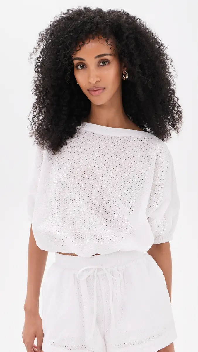 Secular Coco Birdseye Eyelet Top | Thumbnail 2 Secular Coco Birdseye Eyelet Top | Thumbnail 2