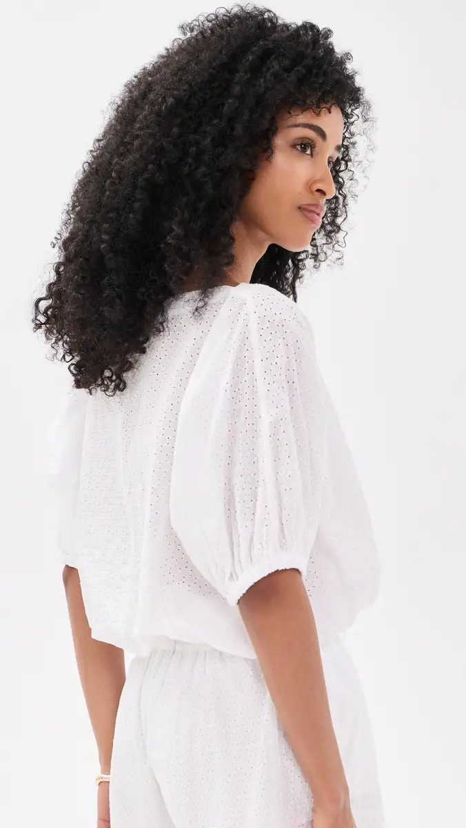 Secular Coco Birdseye Eyelet Top | Thumbnail 4 Secular Coco Birdseye Eyelet Top | Thumbnail 4
