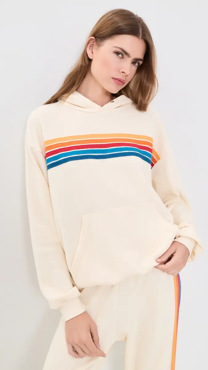 Aviator Nation 5 Stripe Hoodie | Thumbnail 2 Aviator Nation 5 Stripe Hoodie | Thumbnail 2