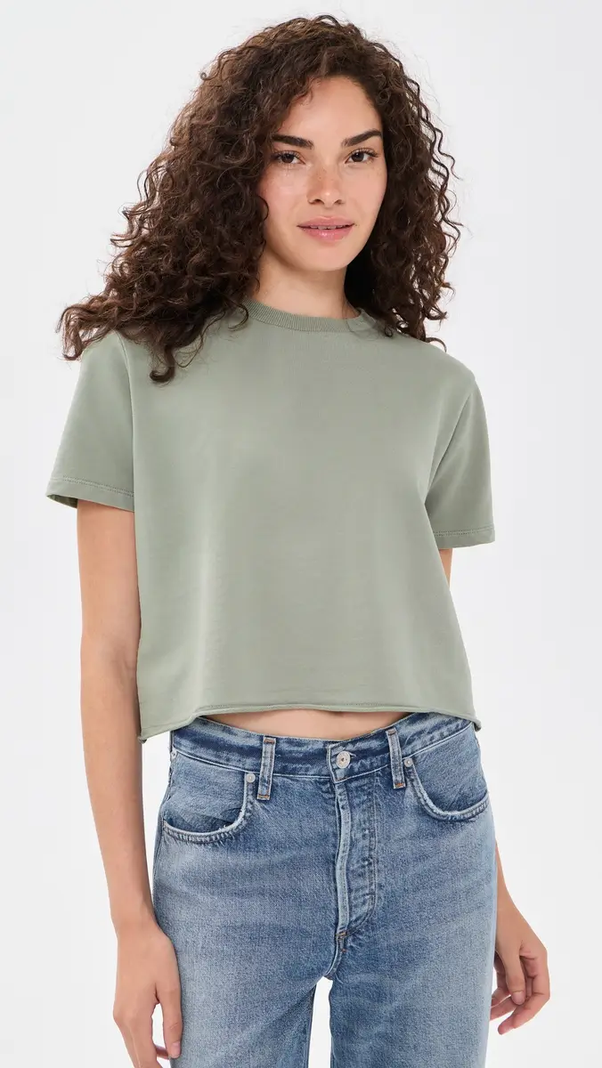 Splendid Palmer Terry Short Sleeve Tee Eucalyptus | Thumbnail 2