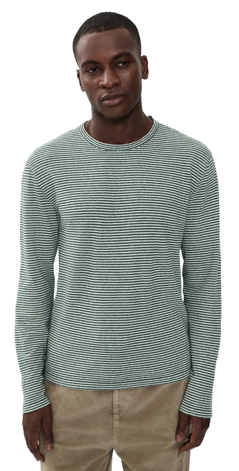 Cotton Linen Stripe Tee Cotton Linen Stripe Tee