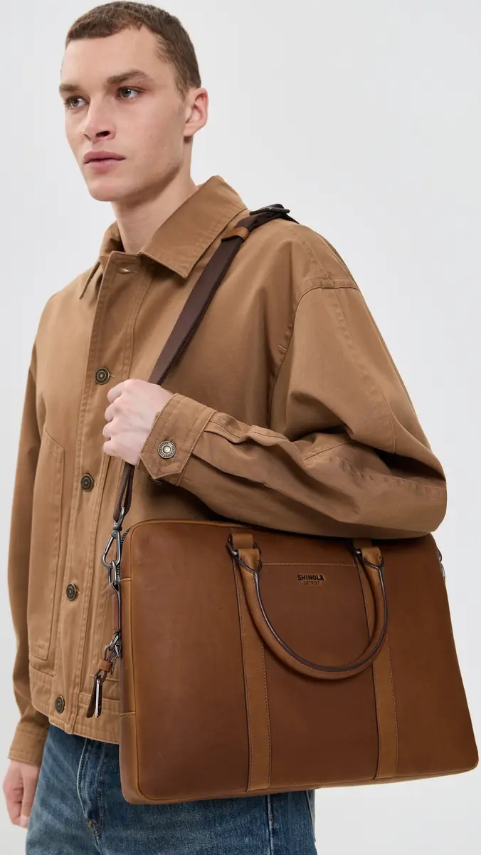 Shinola Navigator Leather Briefcase | Thumbnail 3 Shinola Navigator Leather Briefcase | Thumbnail 3