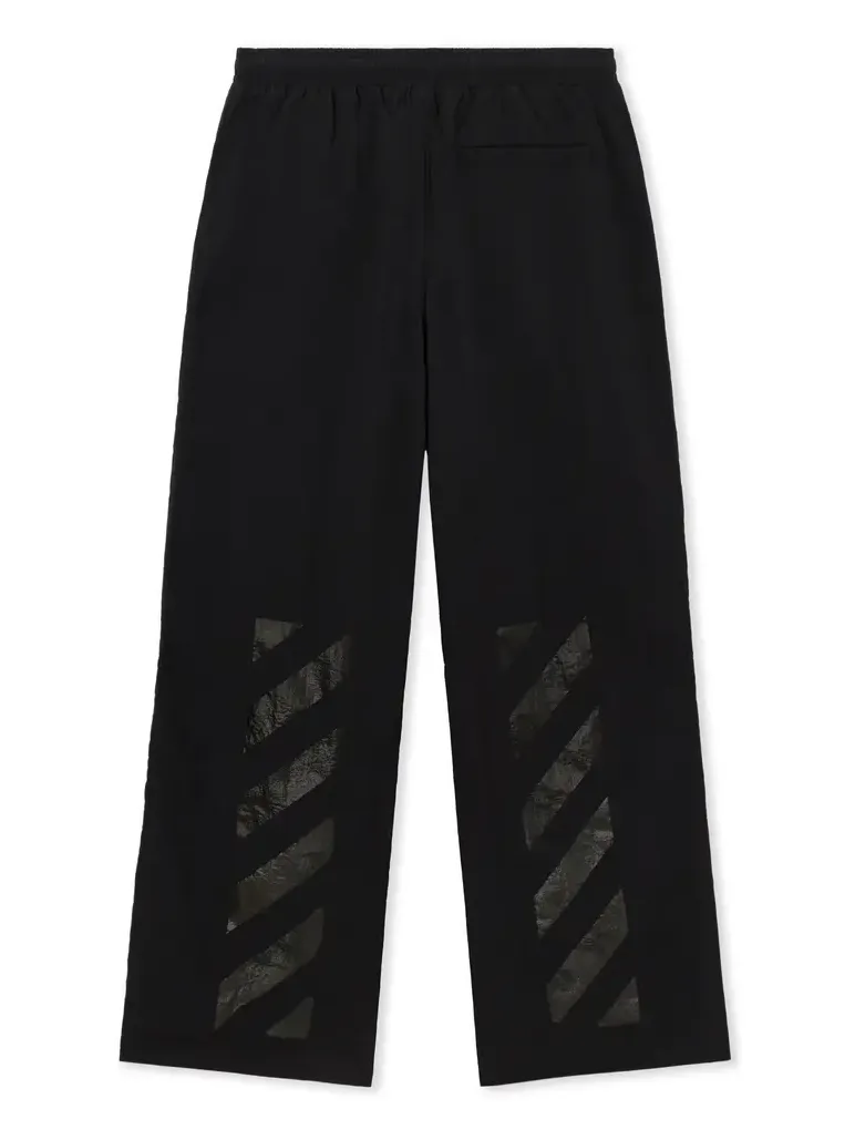 Off-White L/AB Contrast Piping Diagonal Track Pants