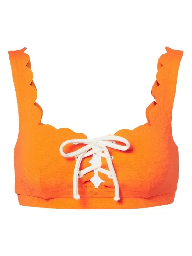 Palm Springs scalloped bikini top