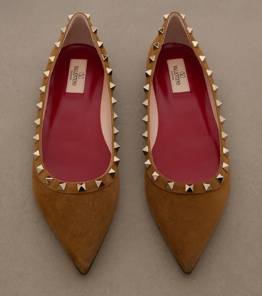 Valentino Garavani Rockstud suede ballet flats | Thumbnail 2 Valentino Garavani Rockstud suede ballet flats | Thumbnail 2