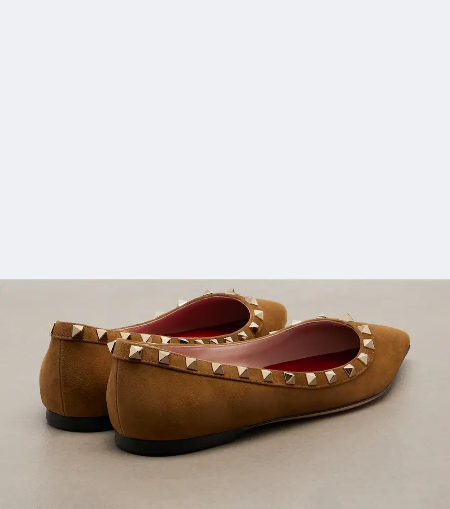 Valentino Garavani Rockstud suede ballet flats | Thumbnail 3 Valentino Garavani Rockstud suede ballet flats | Thumbnail 3