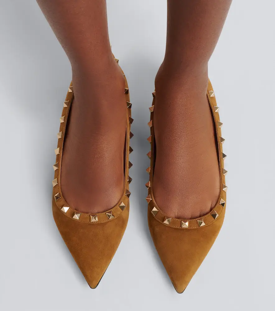 Valentino Garavani Rockstud suede ballet flats | Thumbnail 5 Valentino Garavani Rockstud suede ballet flats | Thumbnail 5