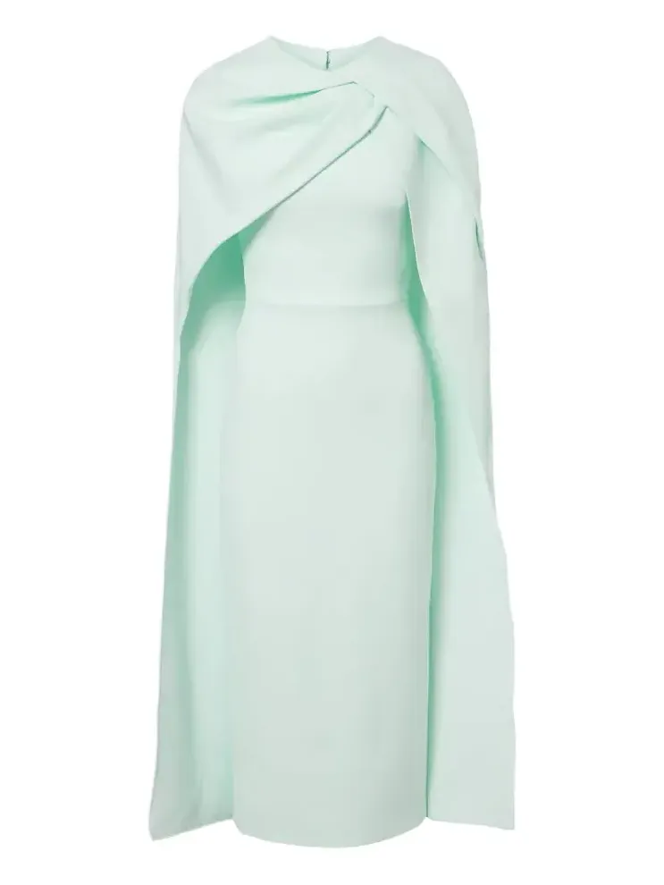 Oria caped crêpe midi dress Oria caped crêpe midi dress
