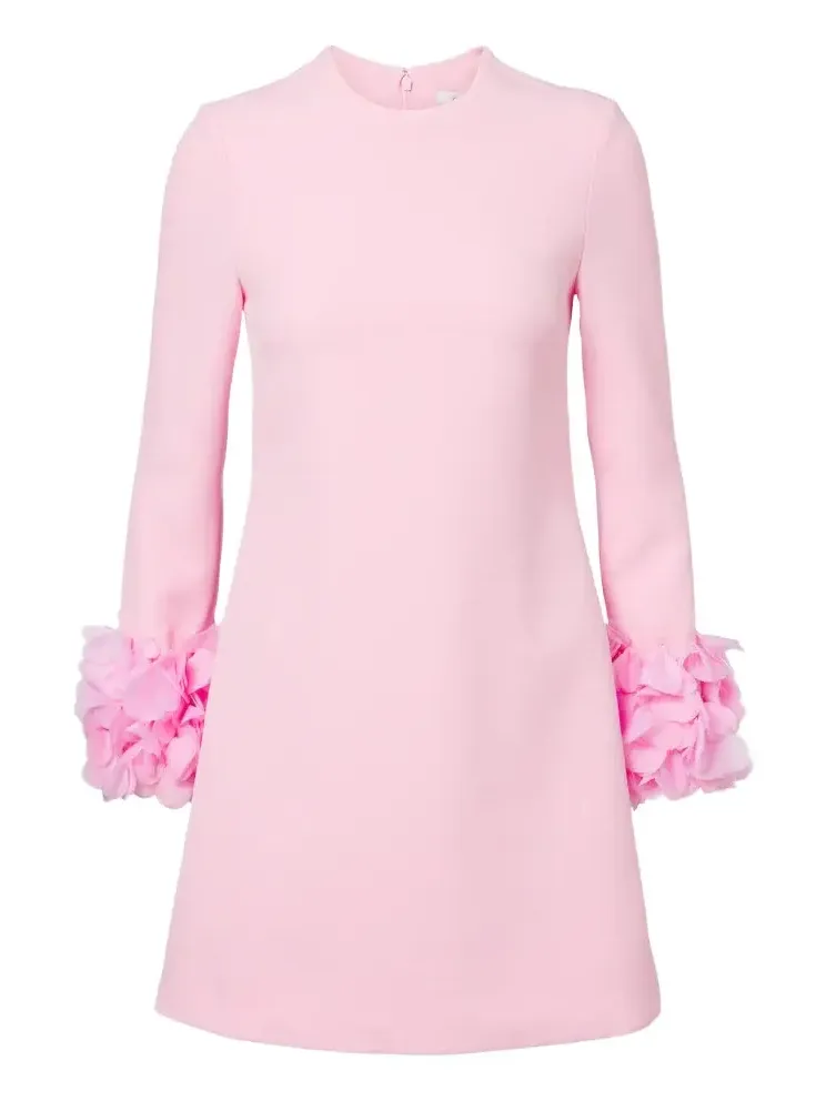 Reffie floral-appliqué crêpe minidress