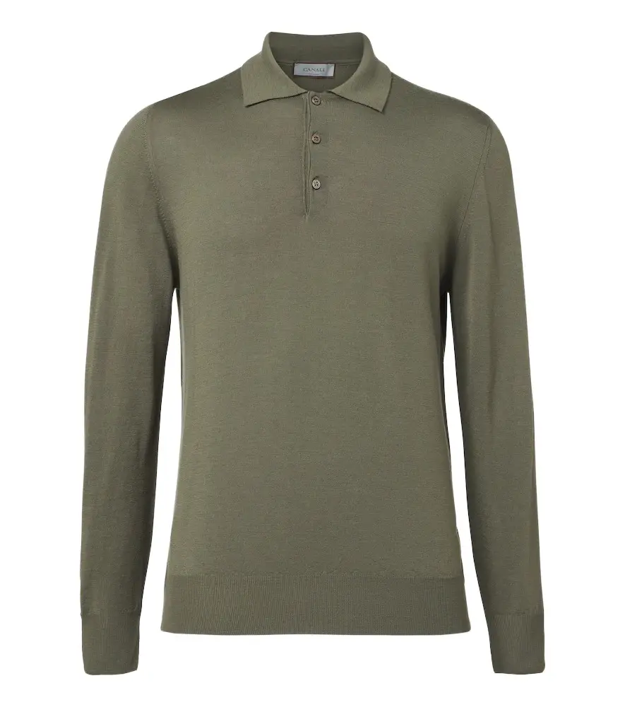 Canali Virgin wool polo sweater | Image 1 Canali Virgin wool polo sweater | Image 1