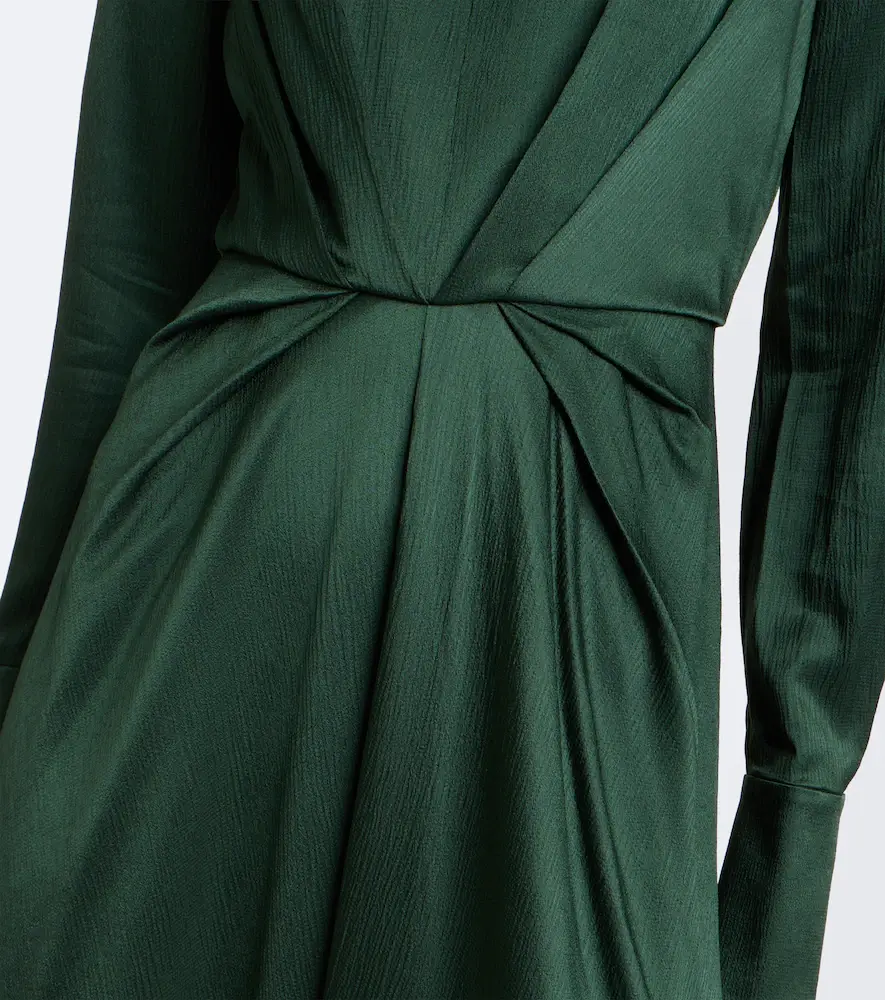 Erdem Floral-appliqué satin seersucker midi dress | Thumbnail 2 Erdem Floral-appliqué satin seersucker midi dress | Thumbnail 2